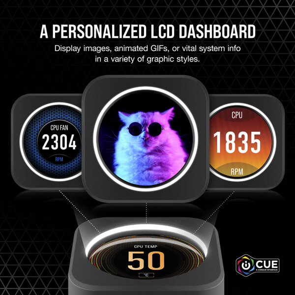 Corsair iCUE H100i Elite LCD Display CPU Liquid Cooler (Black)